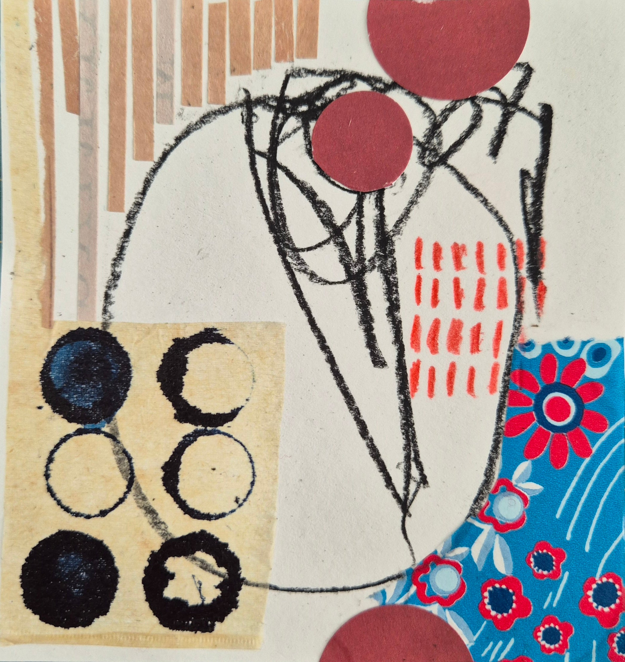 Original Mixed Media Collagen "Chapter I - VI | 10x10 cm | Upcycling Art