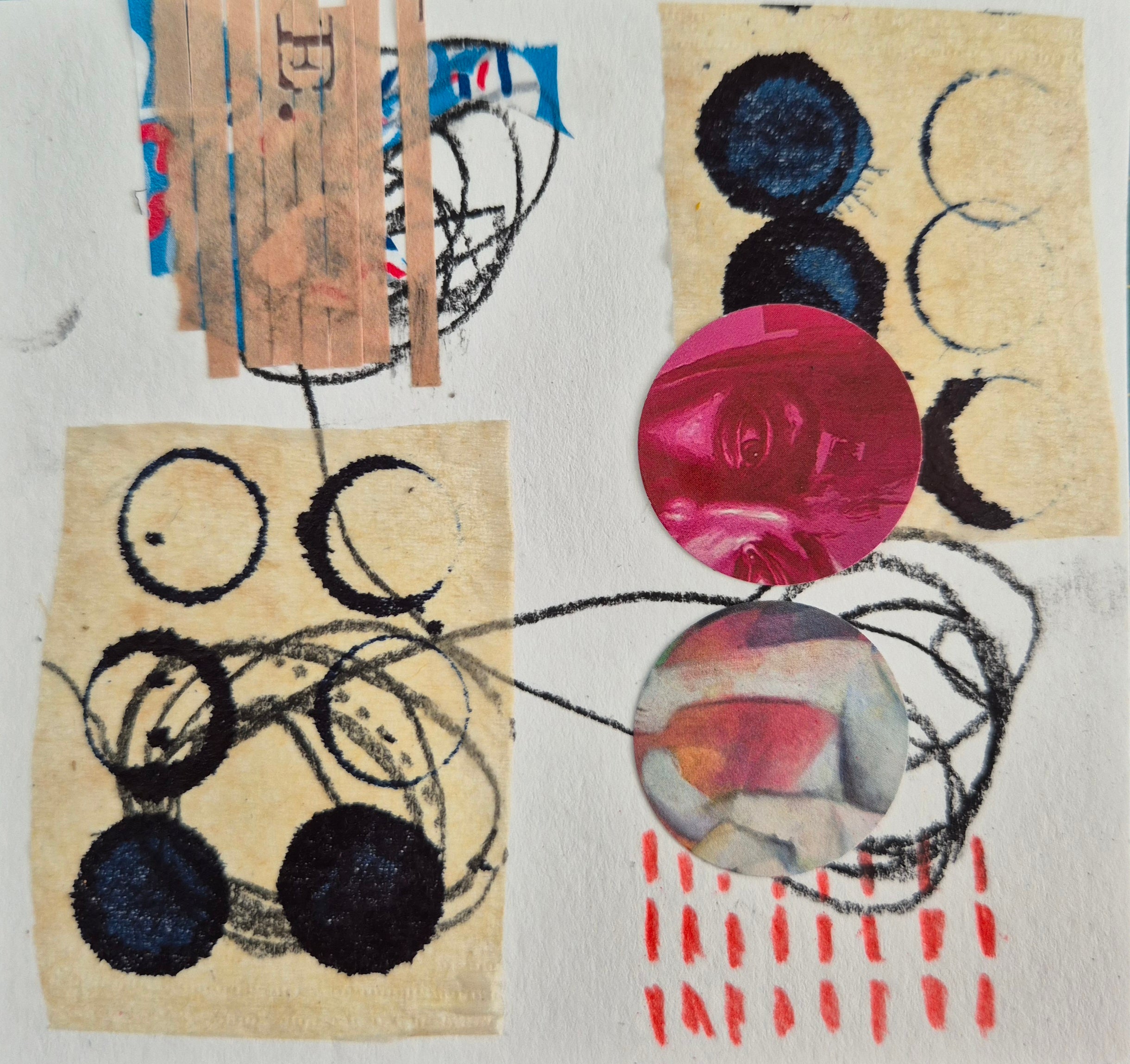 Original Mixed Media Collagen "Chapter I - VI | 10x10 cm | Upcycling Art