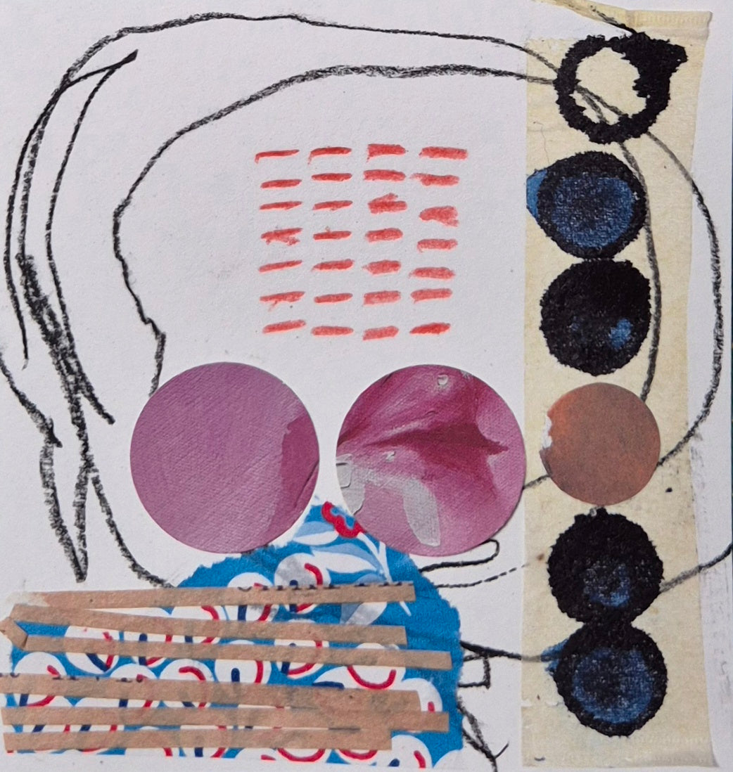 Original Mixed Media Collagen "Chapter I - VI | 10x10 cm | Upcycling Art