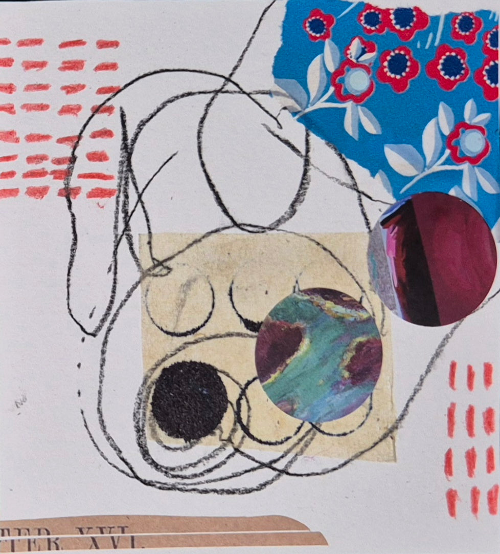 Original Mixed Media Collagen "Chapter I - VI | 10x10 cm | Upcycling Art